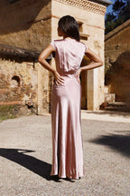 Verónica Chic Maxi Dress Dusty Pink Elevated Occasion Wear