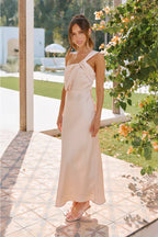 Lorena Elevated Maxi Dress Champagne Occasion Wear