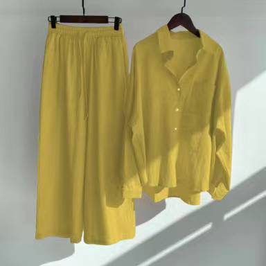 Casual  Loose Wide Legs Two-Pieces Set