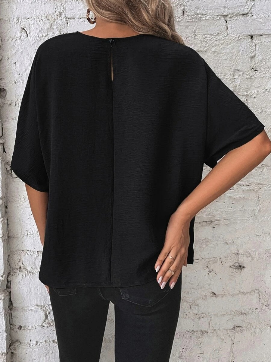 Batwing Sleeve Loose Casual Short-sleeved T-shirt