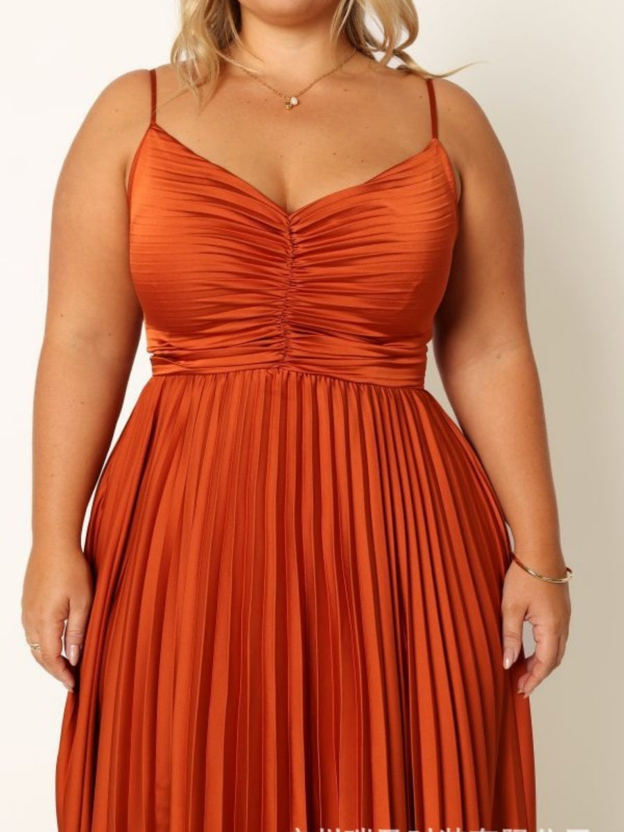 Camisoles Green Formal Dress Crimp Maxi Dresses