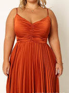 Camisoles Green Formal Dress Crimp Maxi Dresses