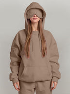 Pocket Solid Color Hoodies
