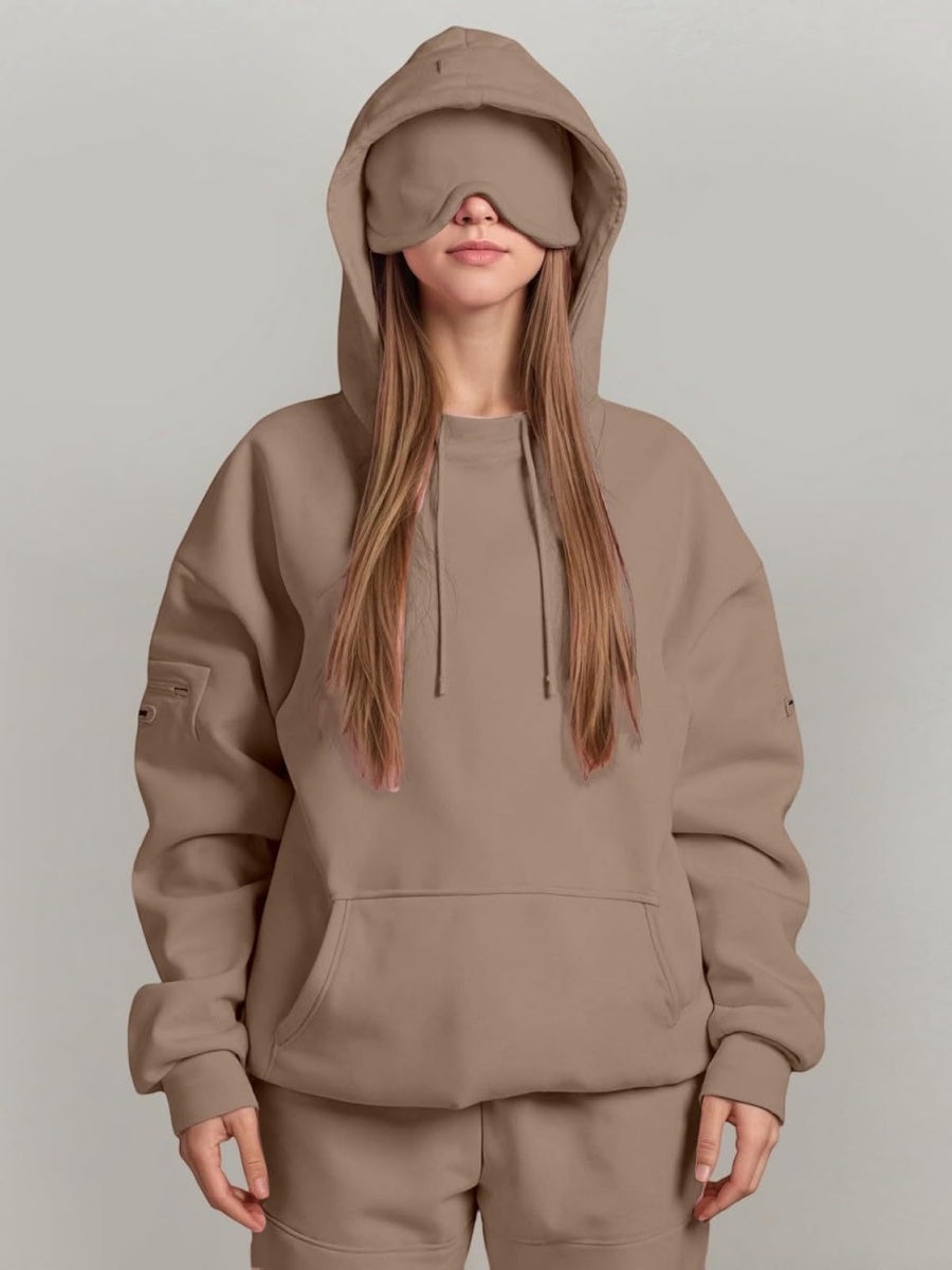 Pocket Solid Color Hoodies