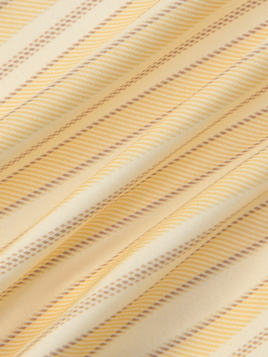 Retro Buttons Stripes Sexy Shirts