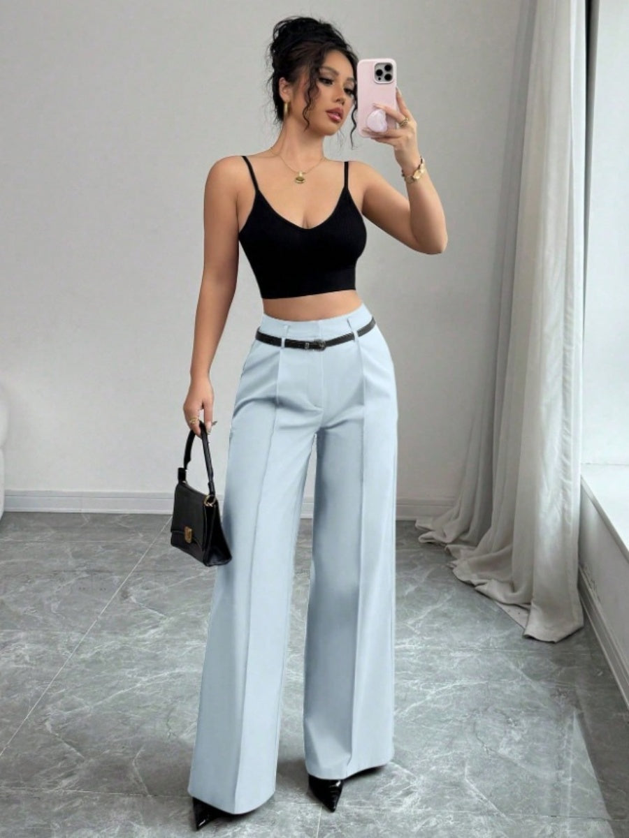 Straight-fit Suit Commuting Pocket Pants