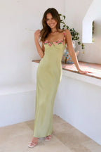 Luisa Effortless Maxi Dress Lime Green Premium Wardrobe Essential