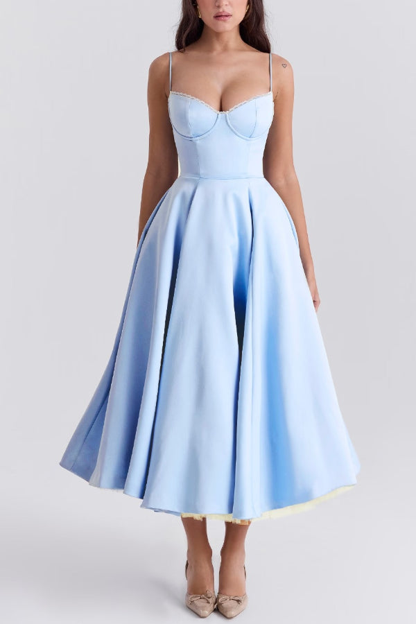 | Strapless V-neck Sleeveless Maxi Dress