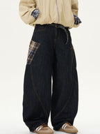 Large Pocket With Retro Design Boyfriend Jeans