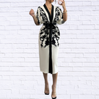 Button Front Half Sleeve Dress