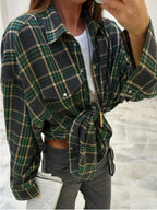 Plaid Oversize Coat Shirts