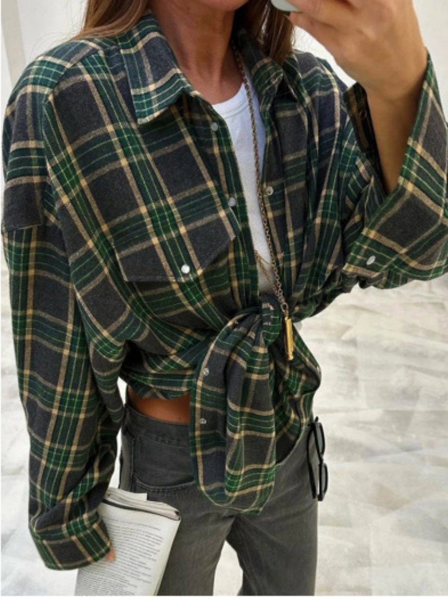 Plaid Oversize Coat Shirts