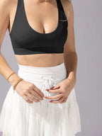 Culottes Sports Pocket Mesh High Waist Skirts