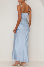 Backless Side Slit Maxi Cami Dress