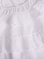 Pure Cotton Cake Skirt Backless Camisoles Beach Cover-up Mini&Short Dresses