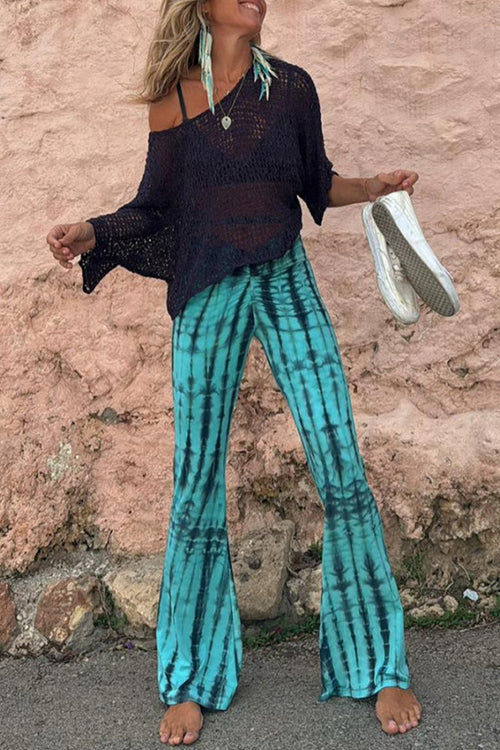 High Waist Tie Dye Bell Bottoms Tie Dye Pants