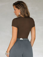 Thread Short Sleeve Slim-fit T-shirts