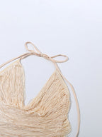 Tassel V-neck Halter Hip-hugging Mini&Short Dresses