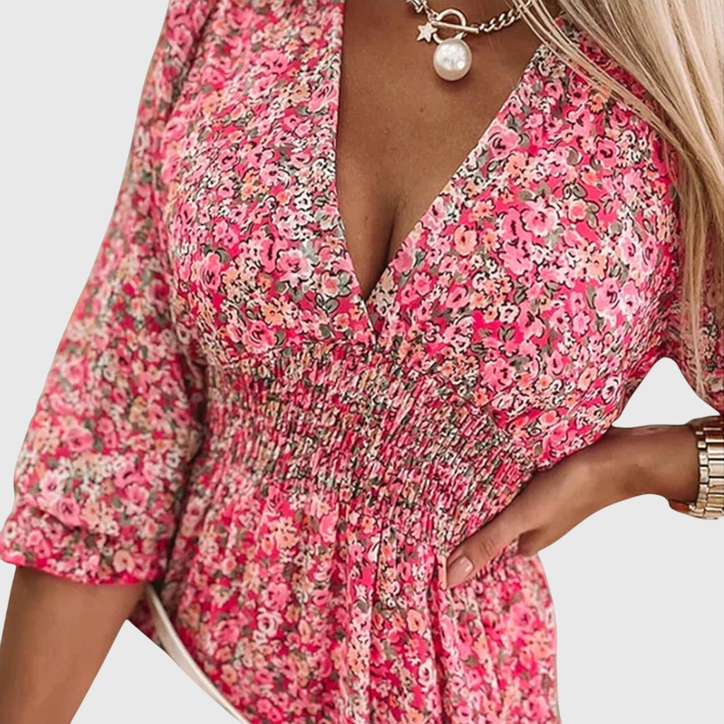 | Floral Puff Sleeve Dress