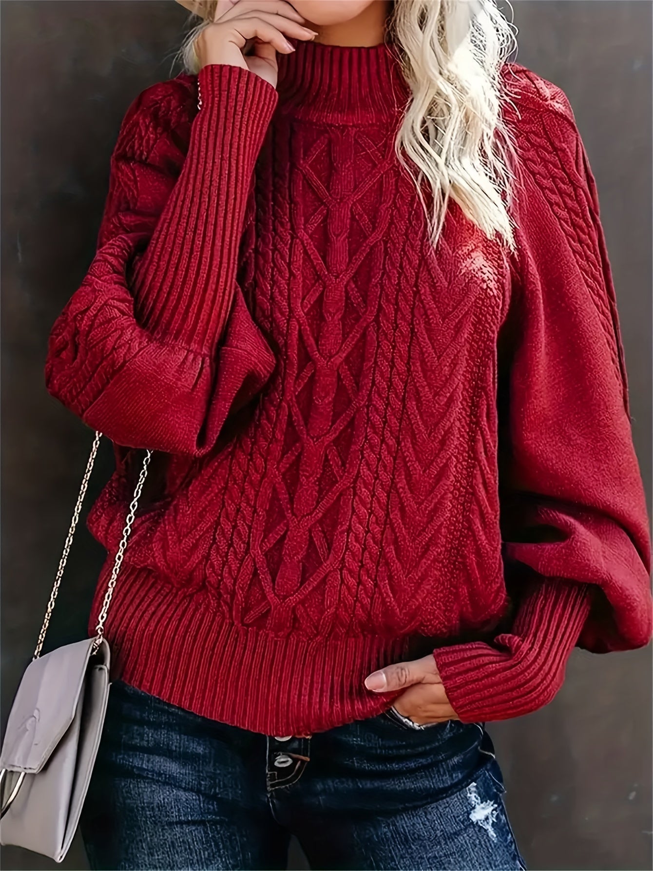 | Casual Long Sleeve Knitted Sweater