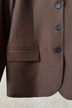 Vintage Casual Long Sleeve Blazer
