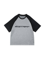 Letter Print Raglan Oversized Short Sleeve Tee