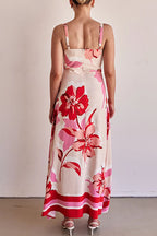 Empire Waist Floral Print Maxi Cami Dress
