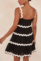 Color Block Ric Rac Mini Cami Dress
