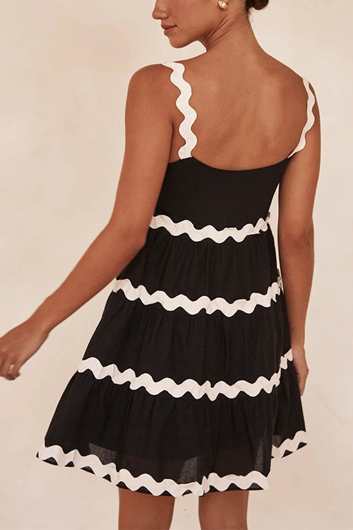 Color Block Ric Rac Mini Cami Dress