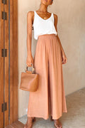 Elastic Waist Wide Leg Palazzo Pants