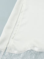 Irregular Satin Sleeveless Lace Splicing Jacket Mini&Short Dresses