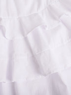 Pure Cotton Cake Skirt Backless Camisoles Beach Cover-up Mini&Short Dresses