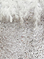 Sequined Backless Off Shoulder Feather Hip Mini&Short Dresses