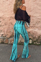 High Waist Tie Dye Bell Bottoms Tie Dye Pants