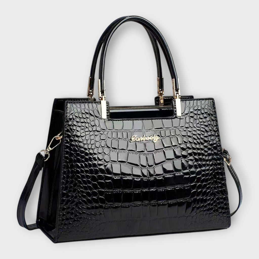 | Glossy Crocodile Pattern Handbag