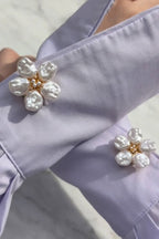 Cute Pearl Flower-shaped Cufflinks
