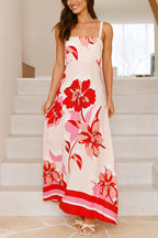 Empire Waist Floral Print Maxi Cami Dress