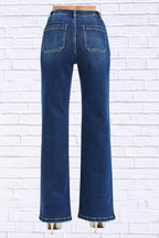 RISEN Full Size High Rise Wide Leg Jeans with Front Tie Detail Plus Size