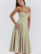 Camisoles Big Swing Solid Color Midi Dresses