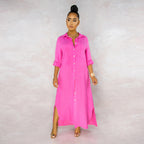 María Aesthetic Elena Overshirt Dress Set Evening Wear Edit