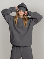 Pocket Solid Color Hoodies