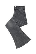 Distressed Bell Bottoms Stretchy Denim Pants
