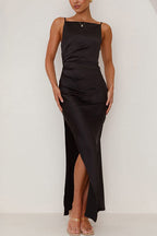 Backless Side Slit Maxi Cami Dress