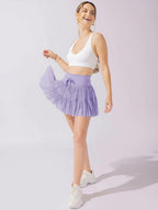 Culottes Sports Pocket Mesh High Waist Skirts
