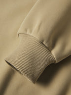 Embroidery Drawstring Sleeve Decor Oversized Hoodie