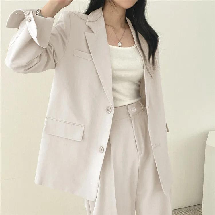 | Women's Tailored Suit Set, Long Blazer