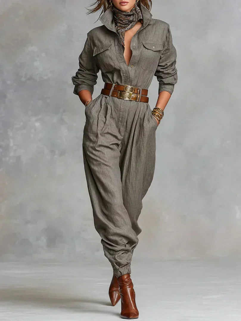 | Linen-Cotton Jumpsuit
