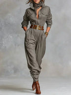 | Linen-Cotton Jumpsuit