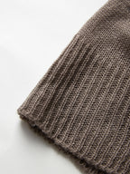 Mohair Solid Lantern Sleeve Baggy Cardigan