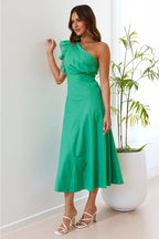 Wendy Premium Midi Dress Green Evening Wear Edit